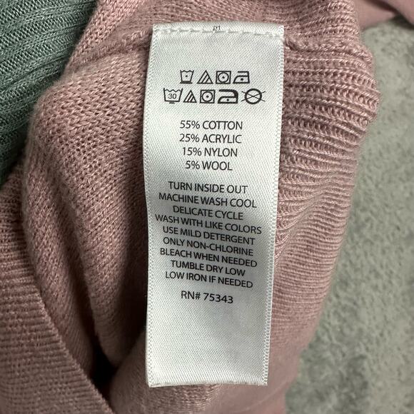 Anthropologie Between Me & You Size M Womens Cowl Neck Mauve Wool Blend Sweater - Picture 4 of 6